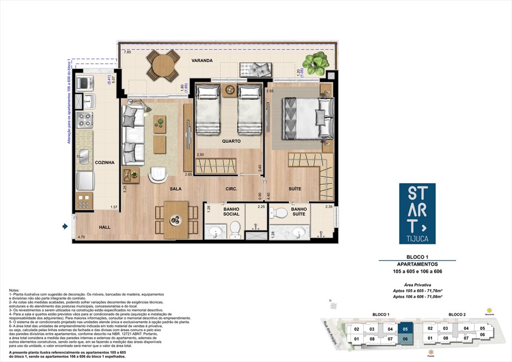 PLANTA TIPO | BLOCO 01, COLUNA 05 | Start Tijuca – Tijuca - Rio de Janeiro - Rio de Janeiro PLANTA TIPO | BLOCO 01, COLUNA 05 | Start Tijuca – Apartamento na Tijuca - Rio de Janeiro - Rio de Janeiro